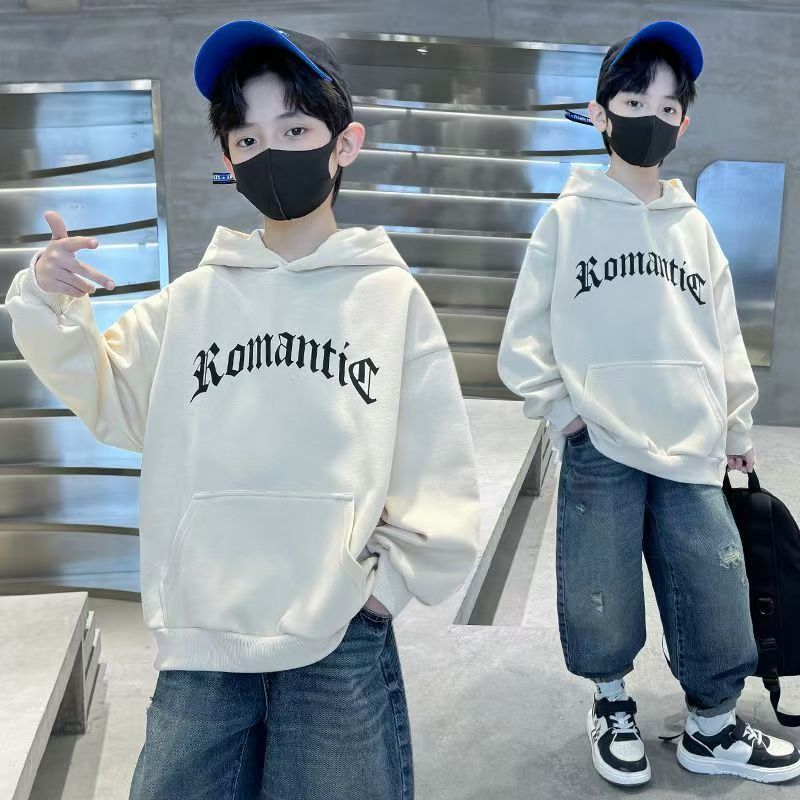 FG25112019男童衛衣秋冬款新款兒童裝男孩秋季連帽上衣大童衣服酷帥衛衣