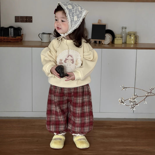 GN26012702兒童服飾2025秋冬嬰兒衣服加絨保暖韓版童裝冬季女童加厚衛衣套裝