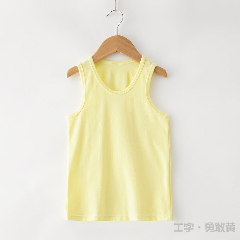 CK26050520兒童小背心夏季純棉萊卡薄型男童女童童裝吊帶衫內穿打底背心(9-12天到貨)