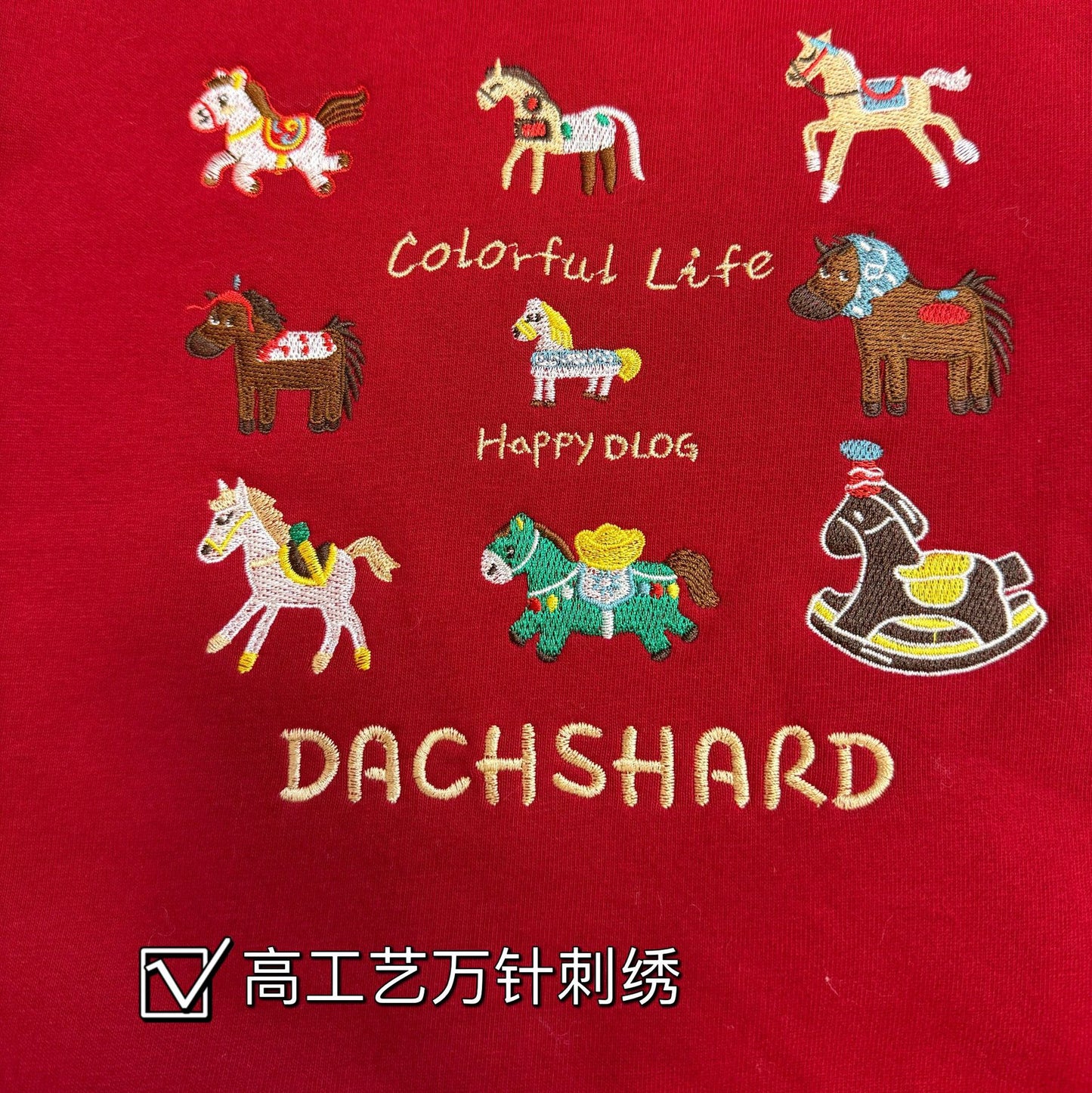 L26010602馬年親子裝冬一家三四口小月齡男童紅色小孩加絨衛衣過年拜年服