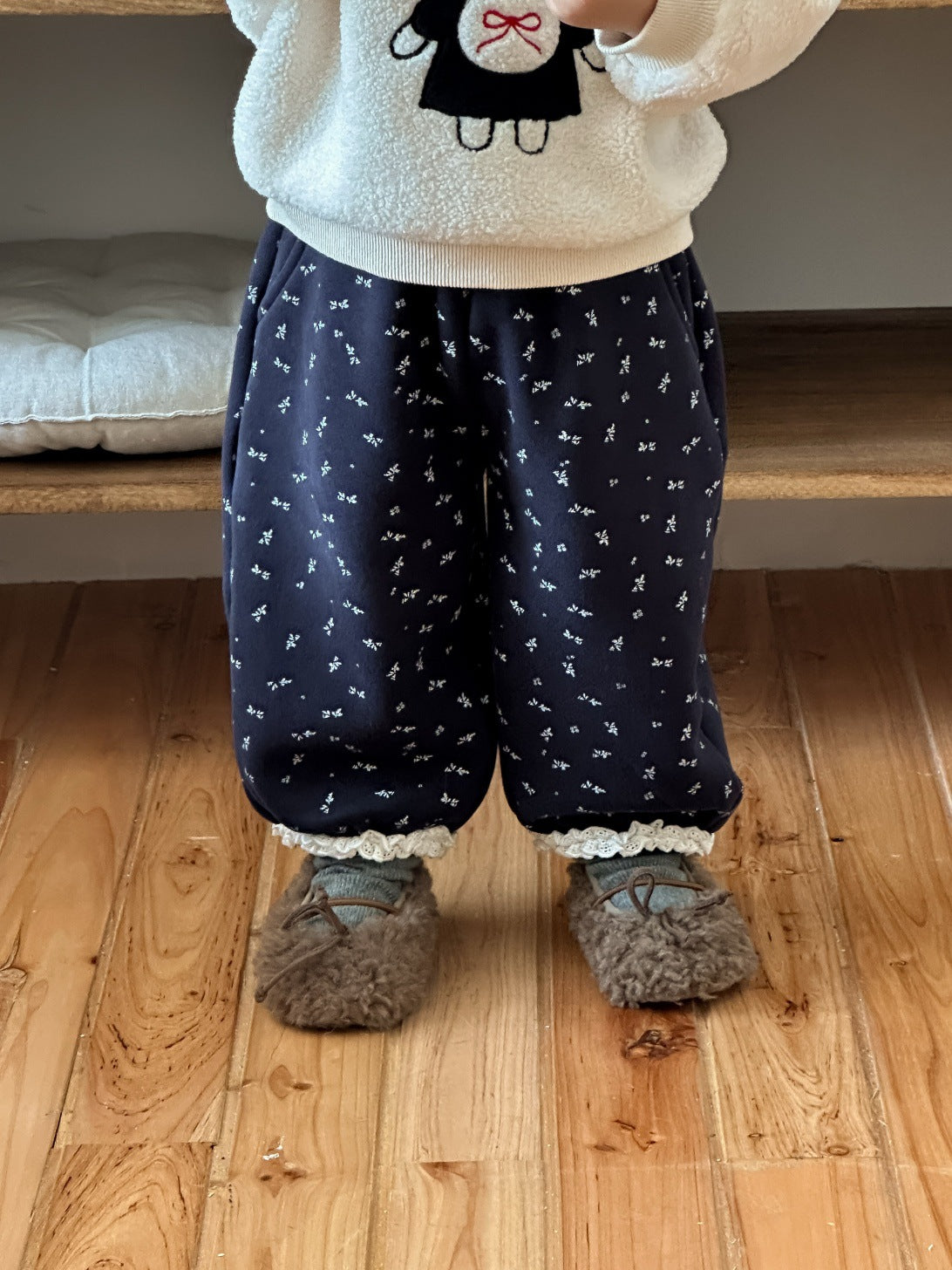 GN26012711寶寶衣服加厚秋冬款韓版童裝2025新款兒童冬裝女童毛毛衣加絨套裝