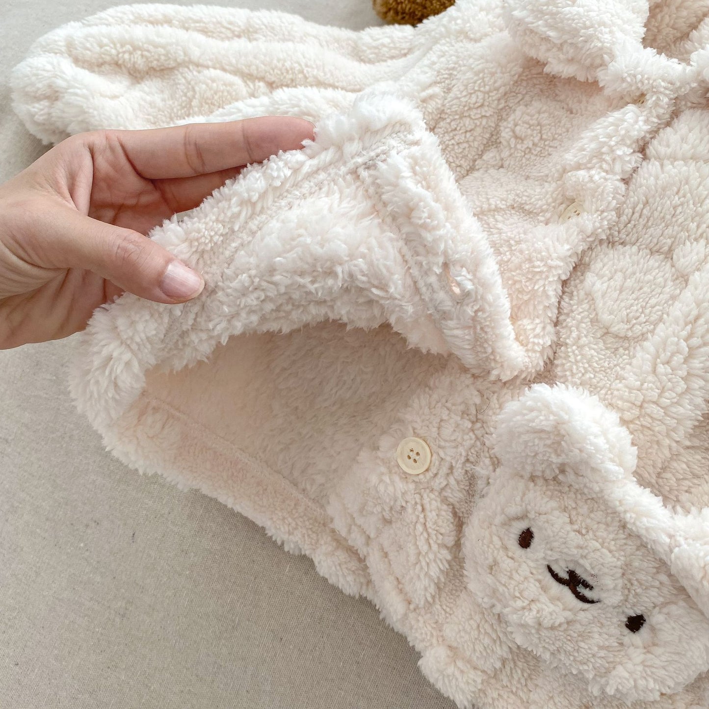 GK25121821秋冬新款時尚家居服套裝可愛小熊毛絨裙子兒童寶寶加絨睡衣兩件套(➡️2件或2套起,廠商才有出貨)(可以混搭開頭GK商品)