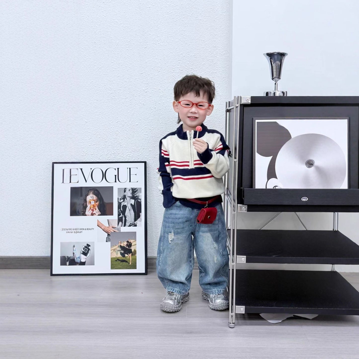 L25120411高級感親子裝2025潮秋冬毛衣一家三口小月齡母子針織衫男女童裙子