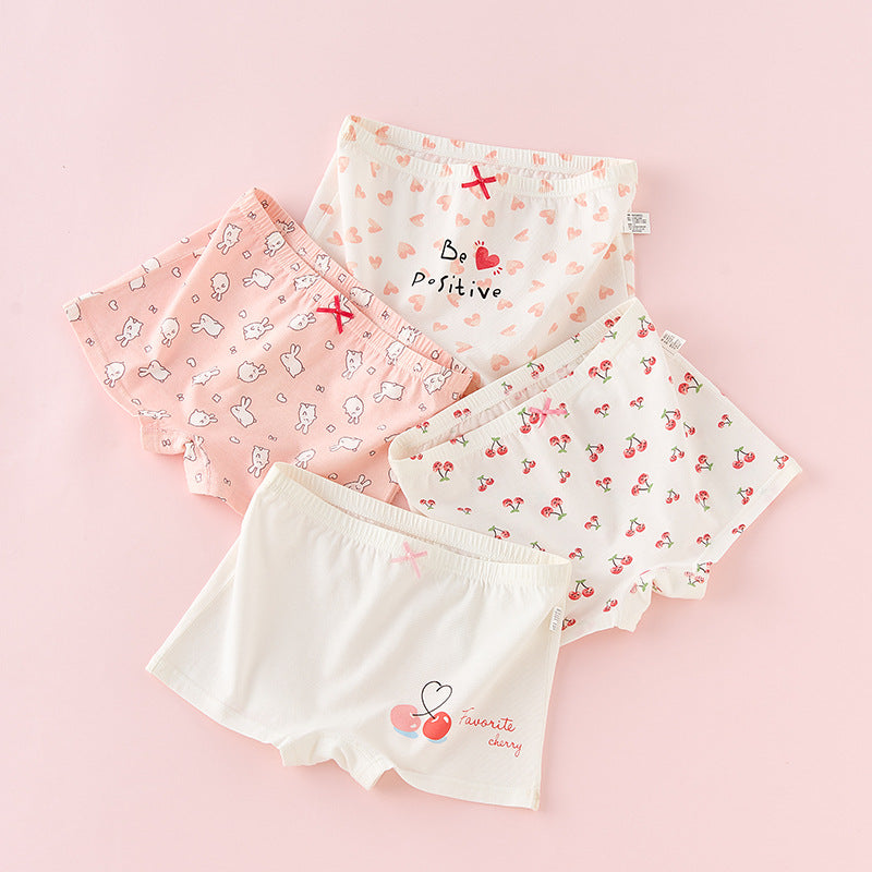 Z25040115兒童內褲純棉a類棉6-12歲女童短褲夏薄女孩小童平角褲不夾屁屁
