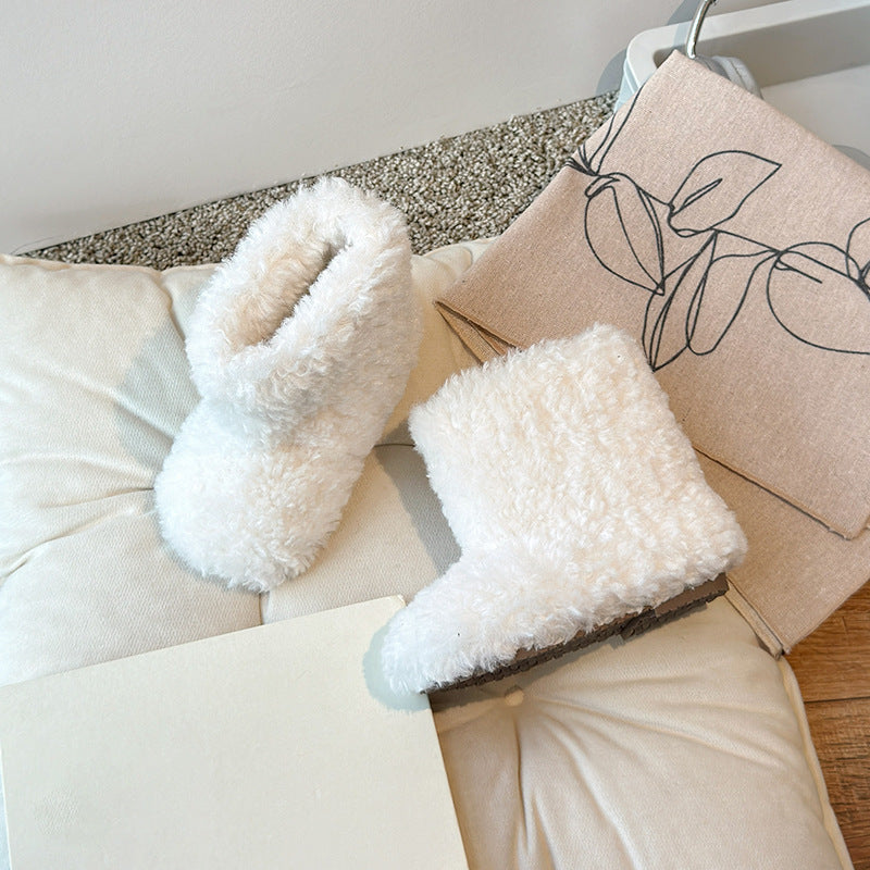 Z26010260兒童棉鞋寶寶保暖鞋女童毛毛鞋冬季保暖加絨