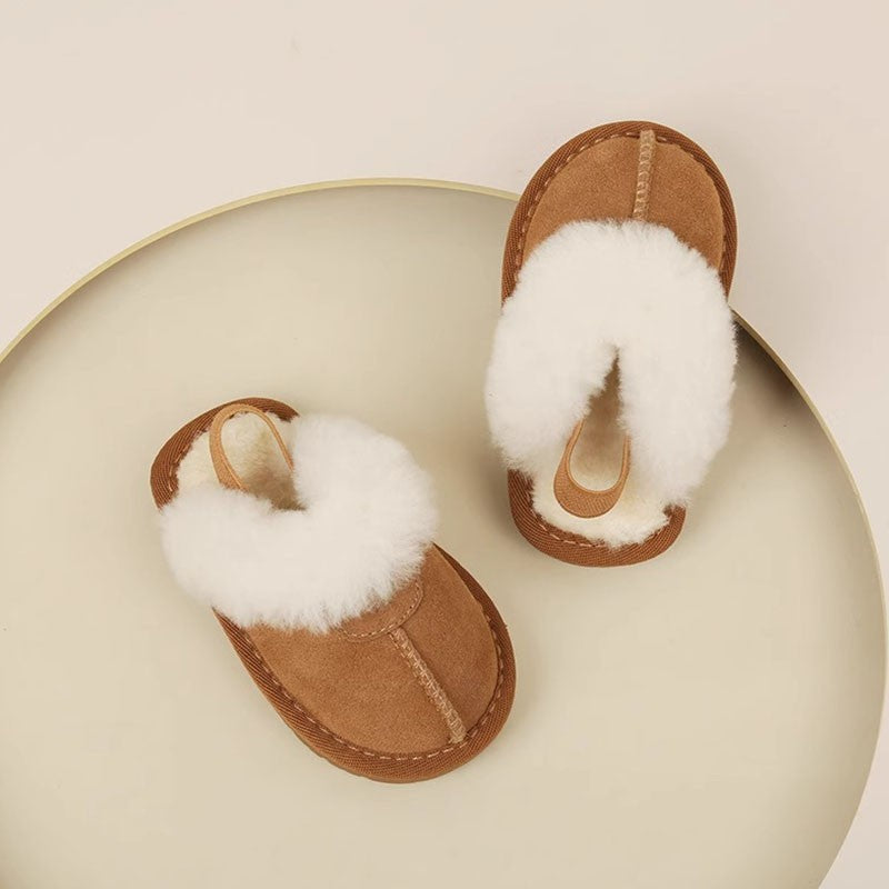 Z26010266秋冬新生兒加絨棉鞋兒童學步鞋寶寶軟底保暖女童鞋男童毛毛鞋皮