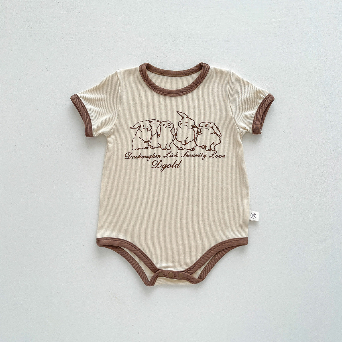 Z25022331嬰兒夏季刺繡碎花側腰蝴蝶結嬰幼兒哈衣女寶寶無袖薄款爬服
