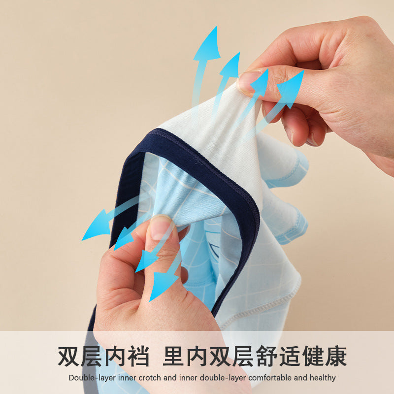 Z25040110男童內褲純棉批發兒童中大童短褲青少年男生a類平角四角寶寶底褲