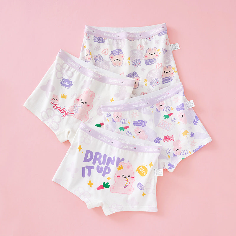 Z25040118女童內褲純棉a類棉兒童女孩短褲女孩小童平角褲不夾屁夏薄款