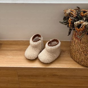Z26010265新款女寶雪靴軟底加厚學步鞋冬季男童加絨毛毛鞋嬰兒棉鞋
