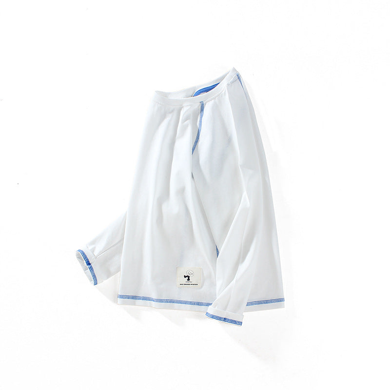 FI25101417秋季韓版童裝新款兒童長袖t恤中大童純棉上衣男童打底衫