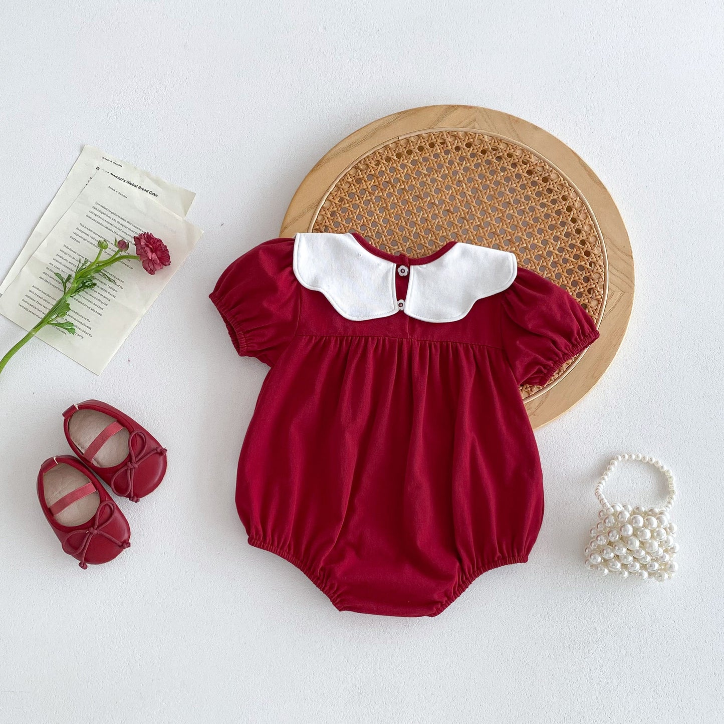 26071609 ins新生兒衣服夏裝新生兒女寶寶連身衣滿月百天歲哈衣包屁衣