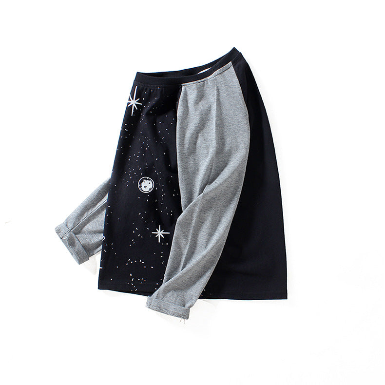 FI25101417秋季韓版童裝新款兒童長袖t恤中大童純棉上衣男童打底衫