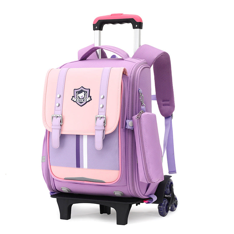 Z25022306拉桿書包小學生男孩一二三到四六年級女兒童六輪爬樓梯防水拖曳箱