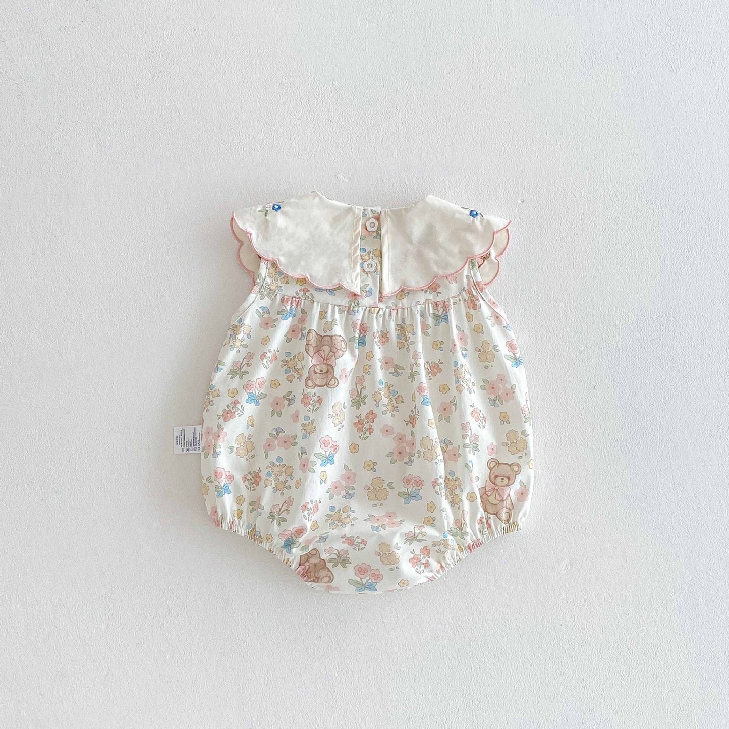 26071606新生兒新生兒新生兒衣服韓版女寶寶連身衣可愛小熊爬服薄包屁衣純棉