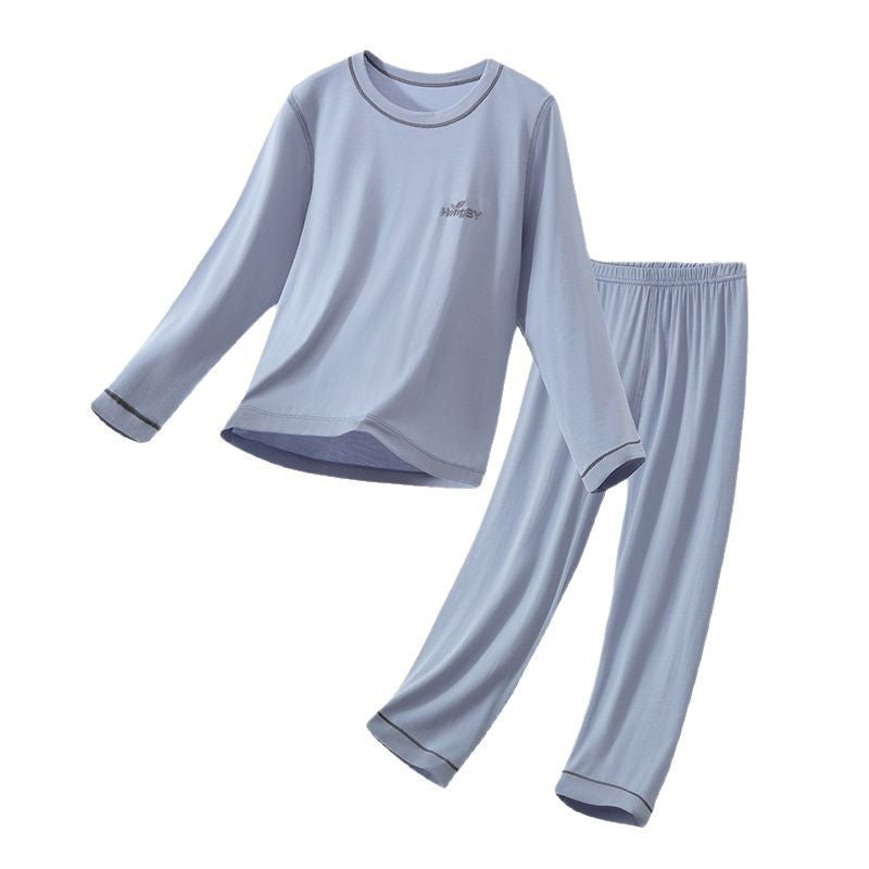 CK26050516兒童睡衣莫代爾男童長袖長褲夏季中大童家居服親子裝女童空調服(9-12天到貨)