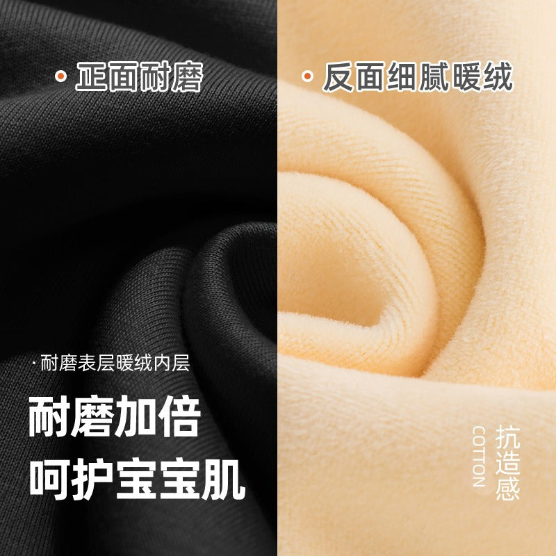 CA25112708女童加絨褲兒童冬季褲子休閒長褲秋冬款一體學生加厚保暖束腳外穿