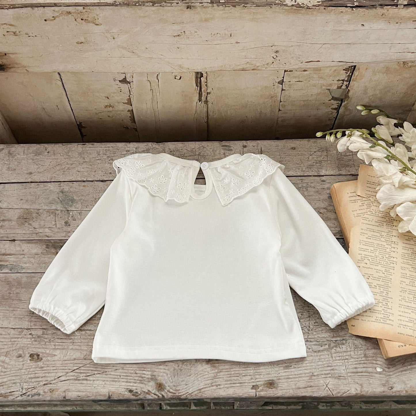 GF25081506  ins韓版女孩寶寶春季秋季花邊打底衫刺繡燈芯絨背帶哈衣兩件套裝