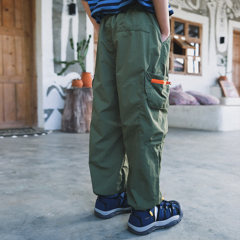 FK26032004山系童裝兒童束腳工裝長褲2026夏季戶外運動輕薄防水中大童防蚊褲(FK開頭~需混搭3件~廠商才有出貨哦)(品質很好,請放心購買)