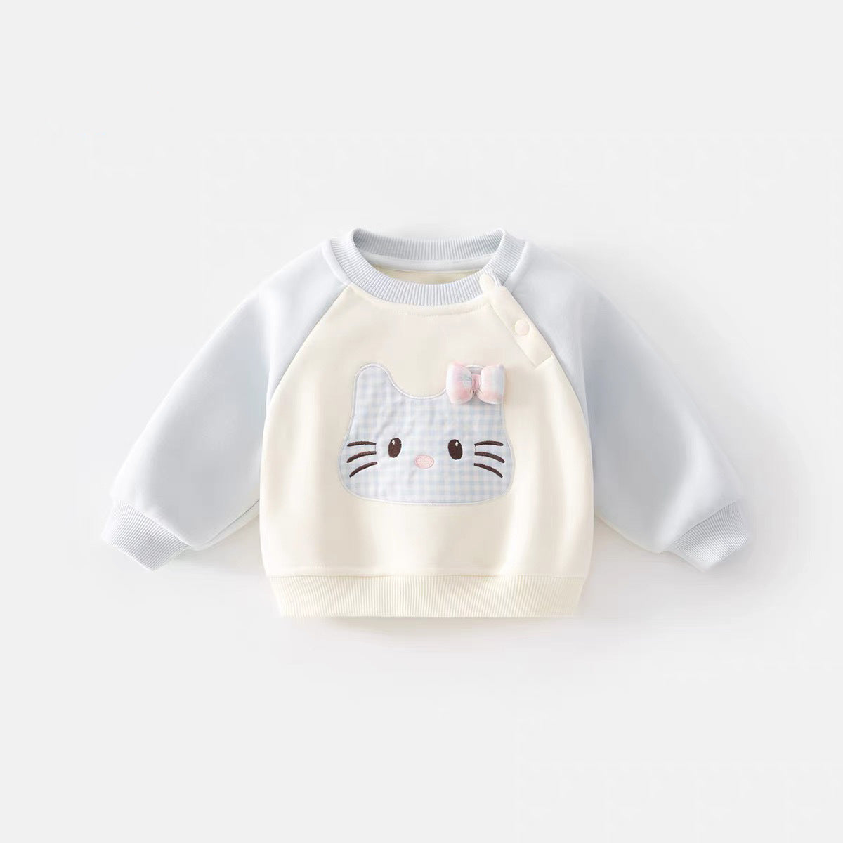 GL25122505女童衛衣秋冬裝2025新寶寶洋氣加絨加厚上衣小童冬季兒童打底衫