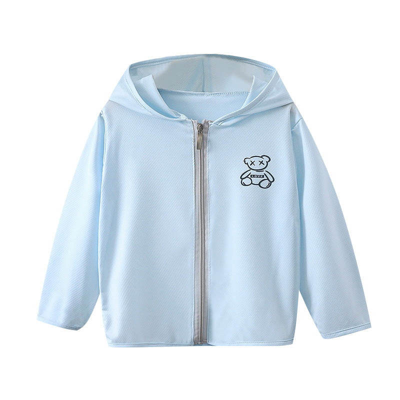 Z25022318冰絲薄款兒童防曬衣透氣防曬男童女童防曬服夏日防曬衫