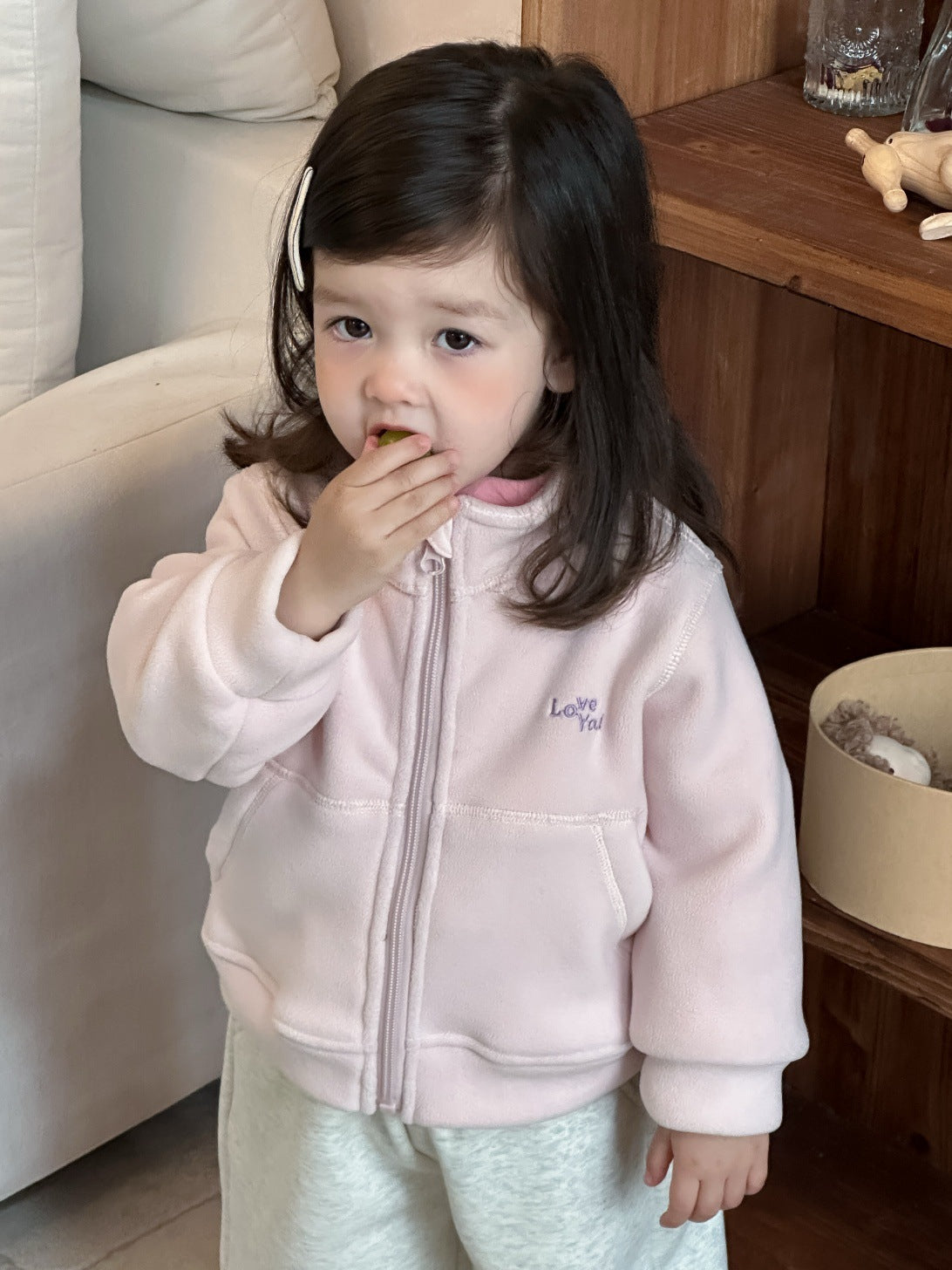 GN26012714兒童拉鍊冬裝童裝寶寶2025新款韓版裝男童加厚衛衣衛褲套裝