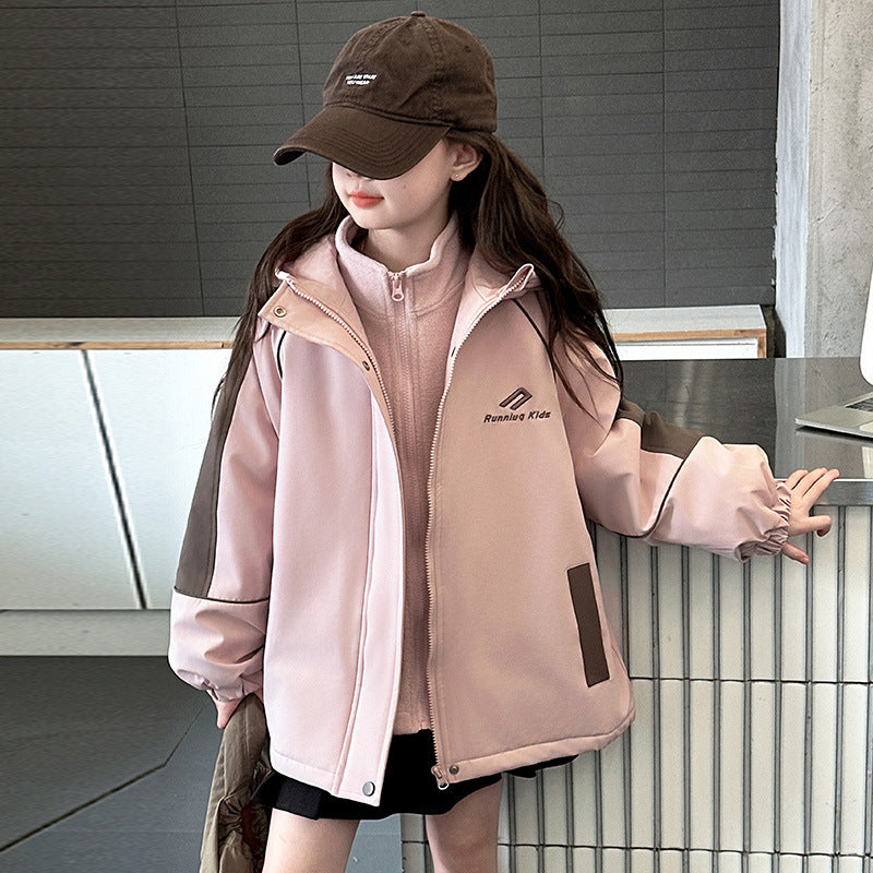 CH25110519女童衝鋒衣秋冬秋季三合一防風可感運動登山服