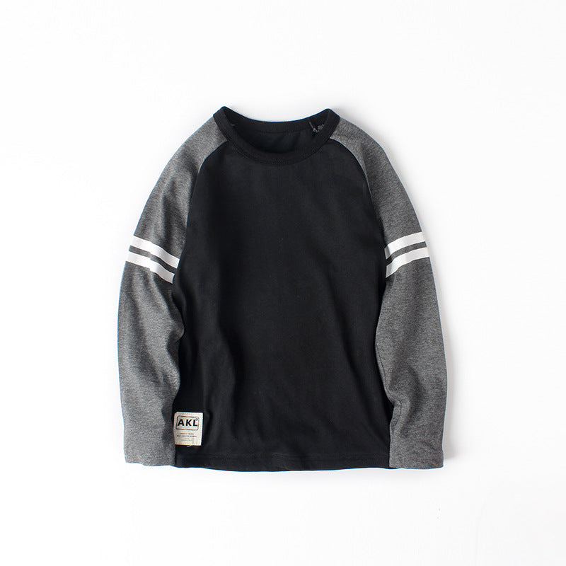 FI25101407兒童T恤春韓版新款童裝長袖中大童純棉男童長袖打底衫