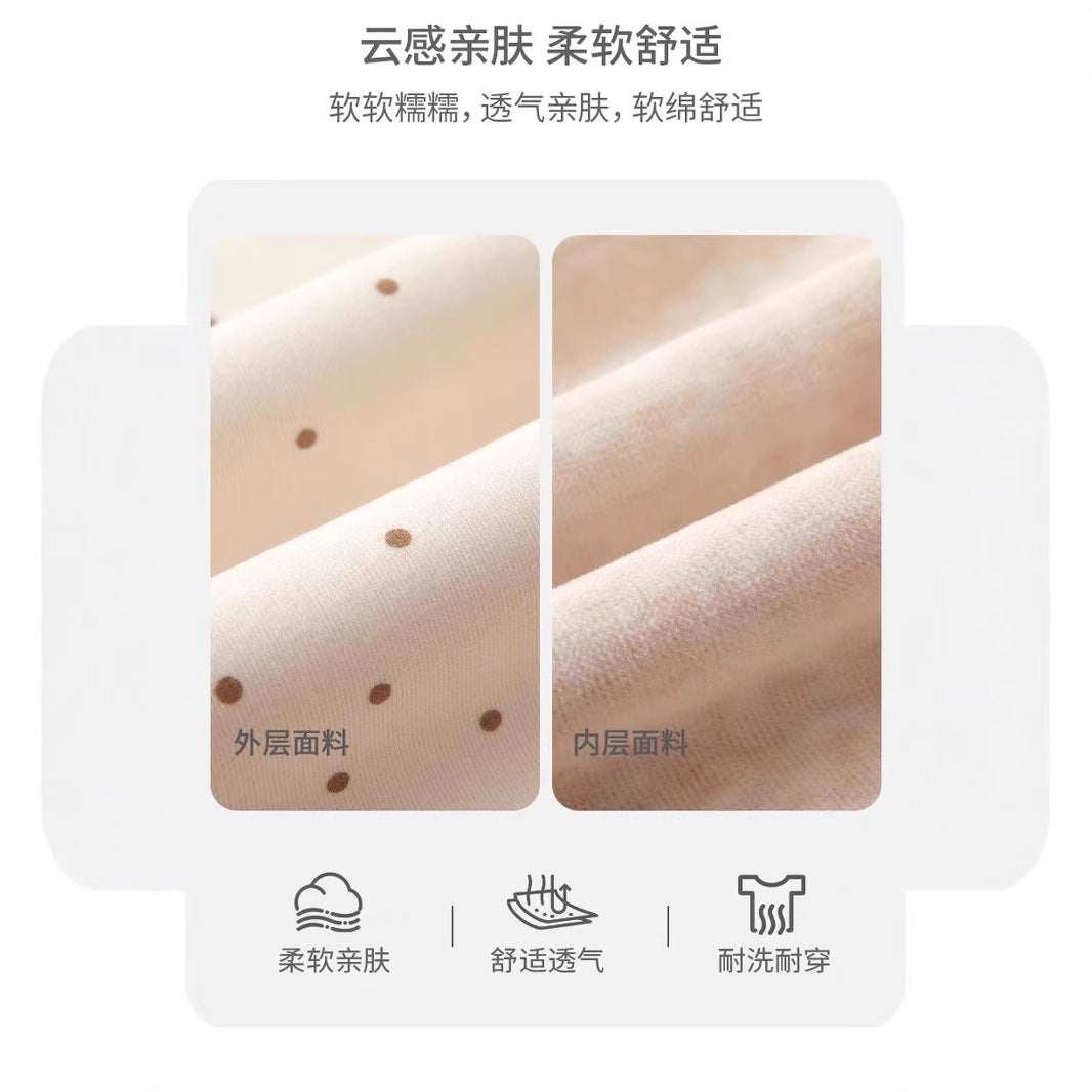 GL25122506女寶加絨打底衫女童加絨保暖上衣全身絨衣服兒童半高領內搭冬加絨