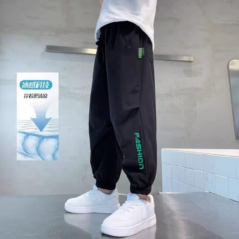 CK26050522男童防蚊褲夏季薄款款兒童冰絲運動長褲中大童男孩夏裝褲子(9-12天到貨)