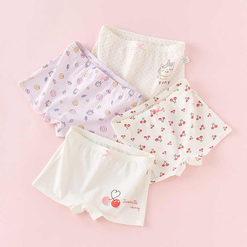 Z25040115兒童內褲純棉a類棉6-12歲女童短褲夏薄女孩小童平角褲不夾屁屁