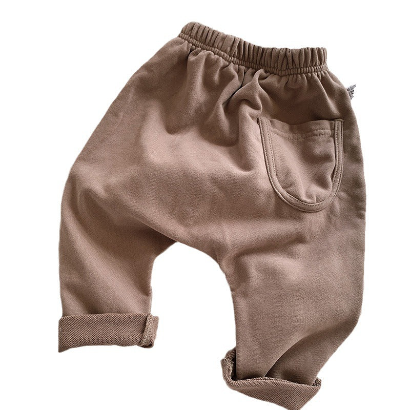 Z26010233寶寶PP褲2026春秋新款男童哈倫褲女寶寶休閒休閒外穿褲子兒童童裝