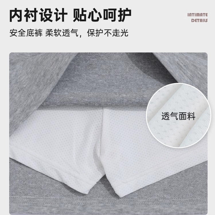 Z25033114女童半身裙春秋韓版女孩洋氣包臀裙褲大童純色A字裙夏裝兒童短裙