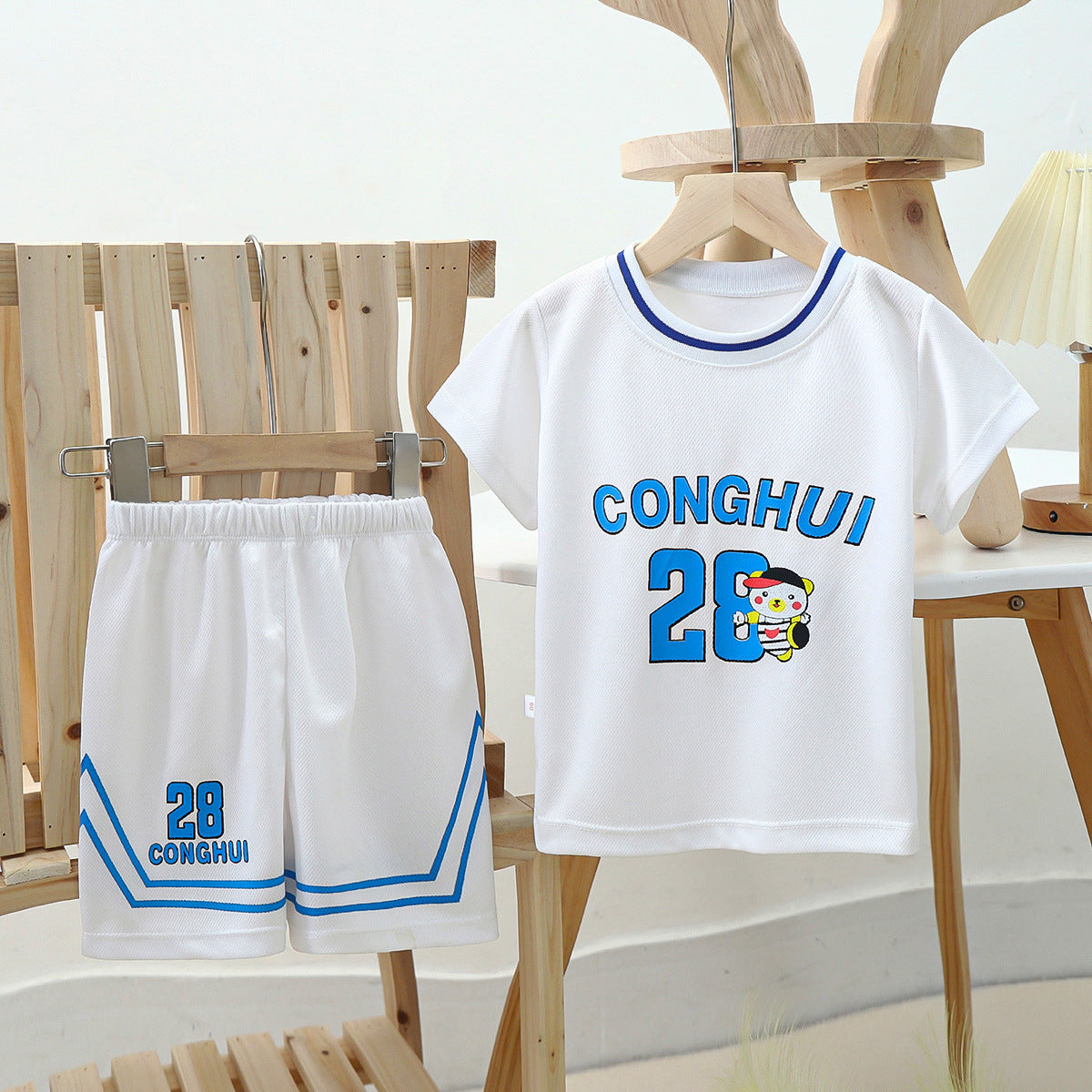 Z24060102新款兒童籃球服男寶寶夏季速乾網眼套裝中大童短袖運動童裝