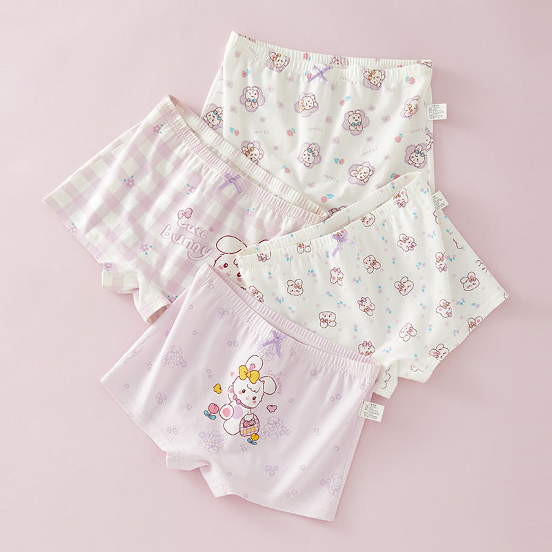 Z25040116女童內褲純棉a類棉兒童女孩短褲小童女孩平角褲夏季薄款不夾屁屁