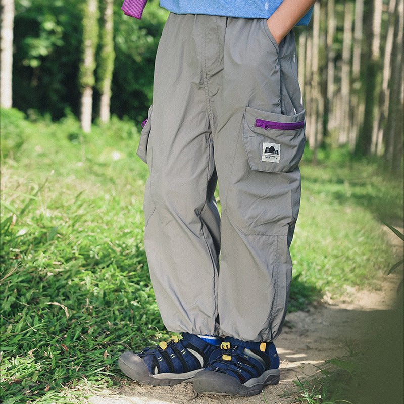 FK26032004山系童裝兒童束腳工裝長褲2026夏季戶外運動輕薄防水中大童防蚊褲(FK開頭~需混搭3件~廠商才有出貨哦)(品質很好,請放心購買)