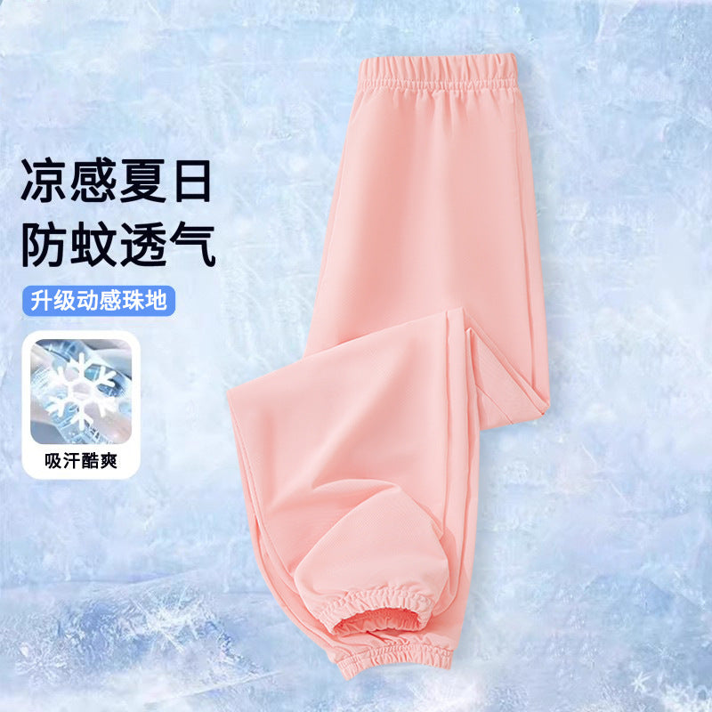 FN26052915夏季薄款兒童短褲女童冰絲短褲運動褲柔軟舒適長褲男童夏裝防蚊褲