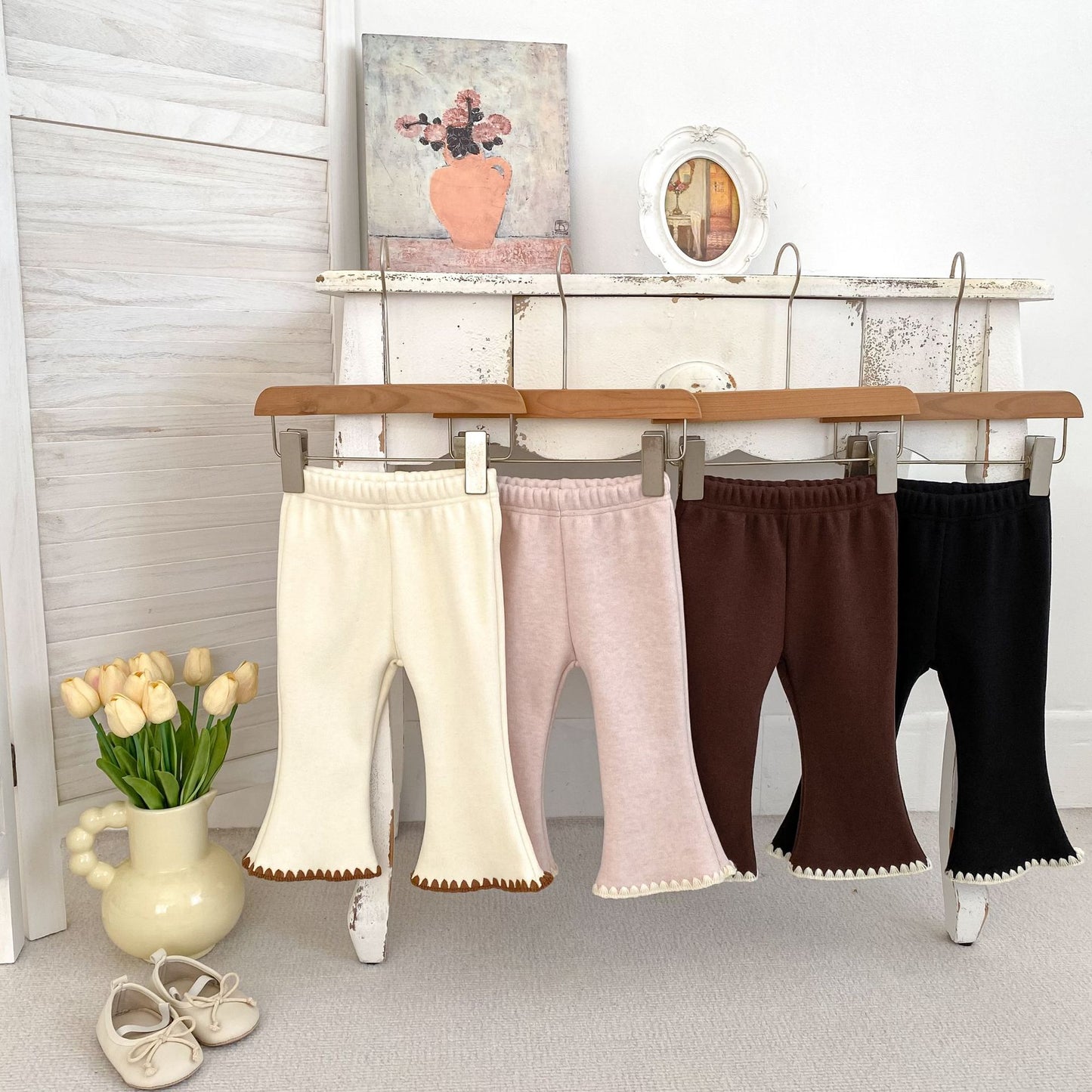 GK25121823女小童冬季加絨長褲時尚洋氣加厚微喇叭褲女寶寶休閒褲(➡️2件或2套起,廠商才有出貨)(可以混搭開頭GK商品)