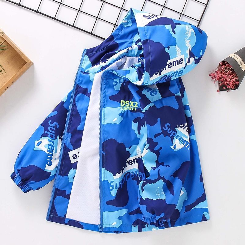 CH25110508男童春秋裝時尚衝鋒衣兒童洋氣上衣中大童夾克衫男孩風衣