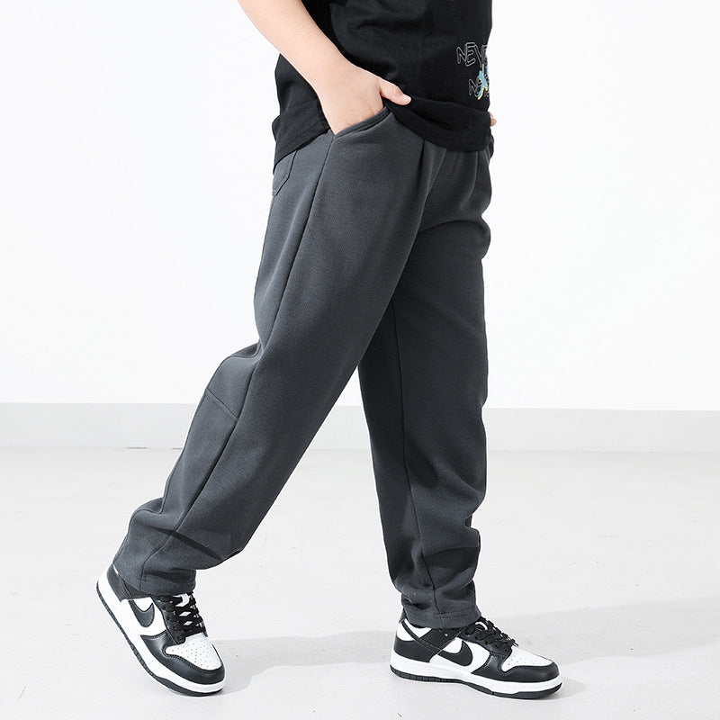 FI25101419童褲秋季韓版新款兒童運動長褲大童加肥平腳褲男童防蚊褲子批發