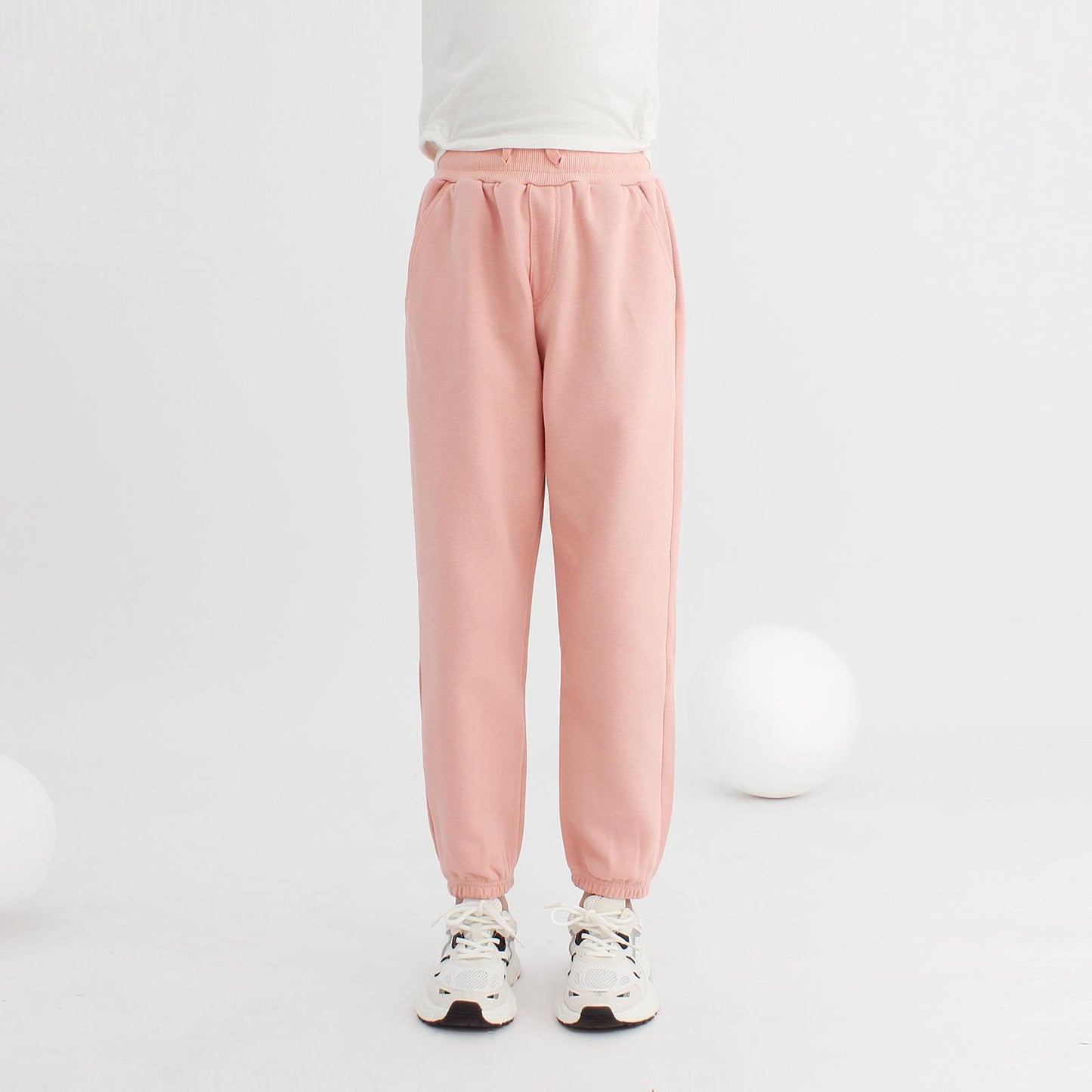 FI25101410女童秋季韓國版新款百搭長袖衛衣中大童寬鬆撞色上衣兒童衛衣