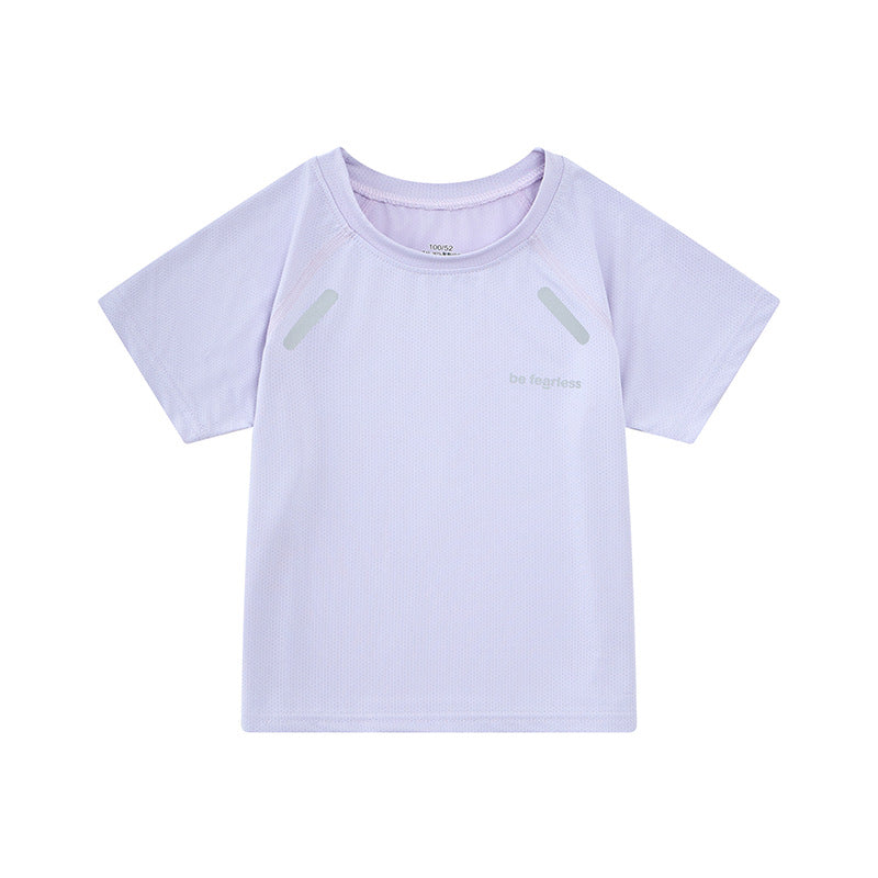 CK26050505男童速乾衣女童夏季短袖冰絲中大童網眼T恤兒童運動服小男孩體恤t(9-12天到貨)