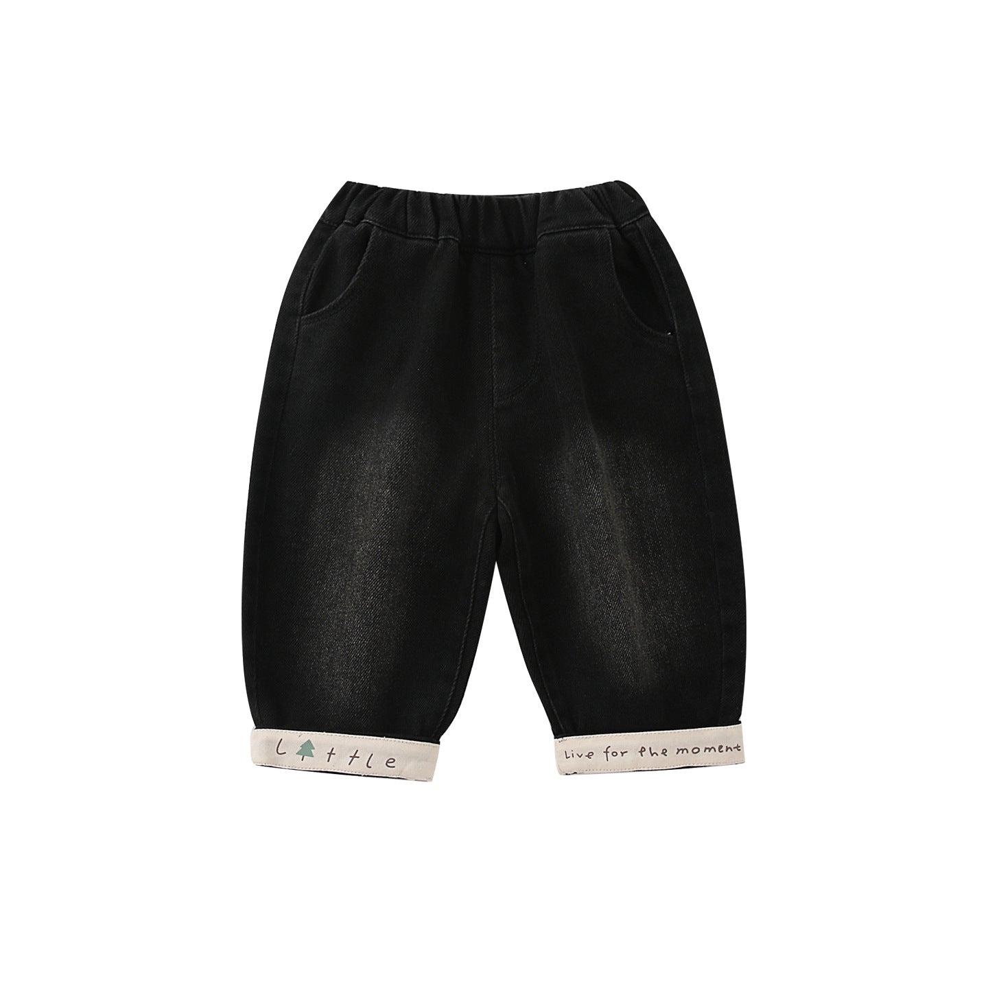 Z26010238秋季新生幼兒捲邊寶寶韓版洋氣百搭卡通休閒長褲(2件起批)