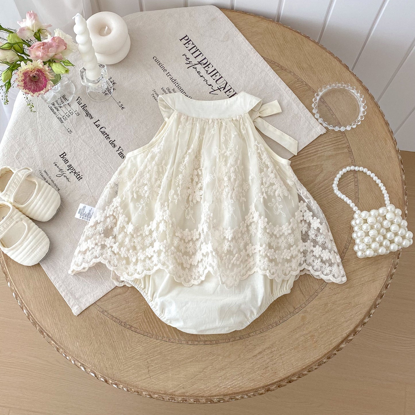 26071602寶寶夏季包臀衣薄型女寶寶連身衣滿月百天抓周服可凸顯公主哈衣裙