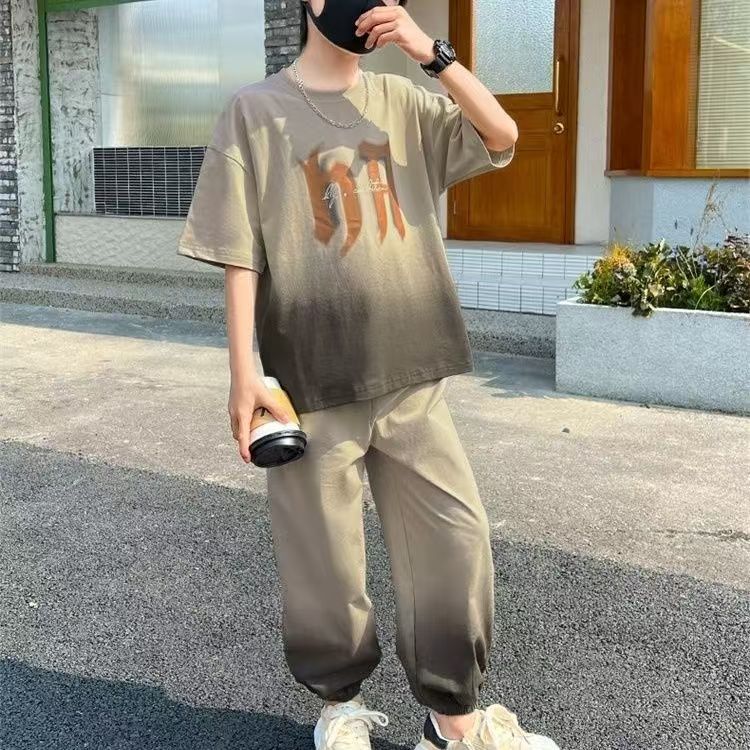 FM26042220男童夏裝短袖長褲套裝2026新款中大童運動童裝兒童夏季薄款兩件套