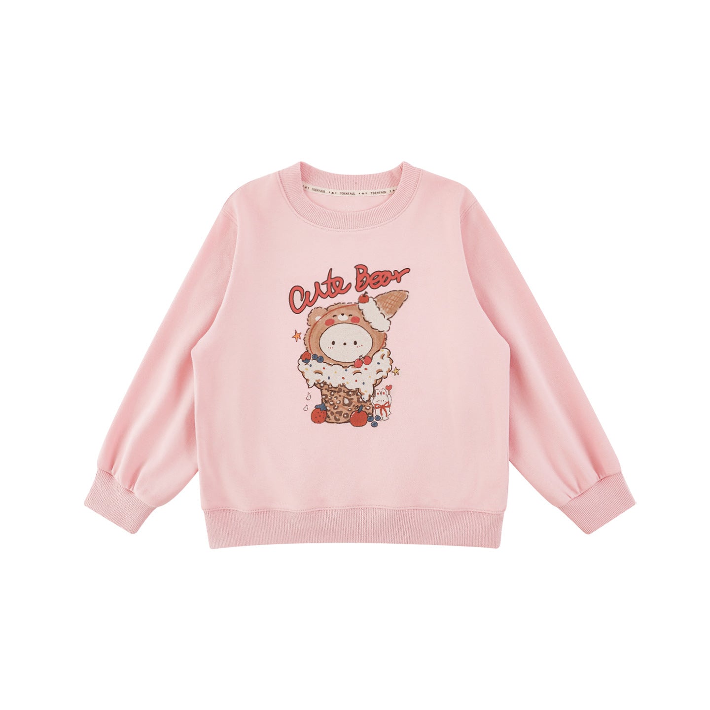 CA25112717女童百搭加絨衛衣2025秋季兒童童趣可愛百變卡通範保暖上衣長袖